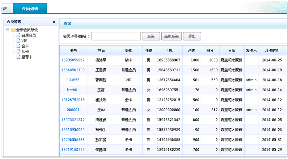 酒店會員卡管理系統解決方案